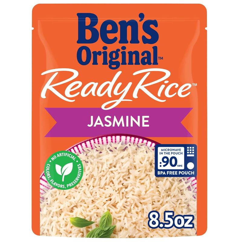 Photo 1 of  BEN'S ORIGINAL Ready Rice Jasmine Rice, Easy Dinner Side, 8.5 OZ Pouch (Pack of 6) 