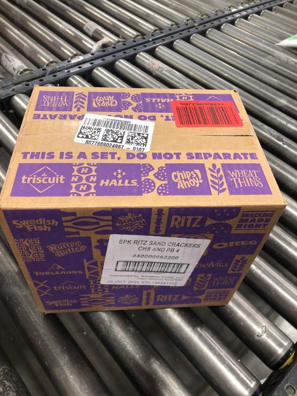 Photo 1 of  RITZ Peanut Butter Sandwich Crackers and Cheese Sandwich Crackers Variety Pack, School Lunch Box Snacks, 32 Snack Packs BEST BY 29 OCT 2024