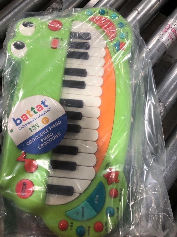 Photo 2 of Battat BT4680Z Crocodile Toddler Toy – Musical Kids, Children – Animal Keyboard Piano with 5 Instrument Settings – 2 Years +, Green