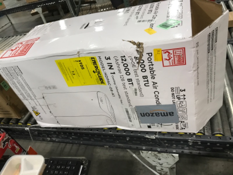 Photo 1 of 12,000 BTU Portable Air Conditioner Cools Up to 500 Sq.Ft, 3-IN-1 Energy Efficient Portable AC Unit with Remote Control & Installation Kits for Large Room, Campervan, Office, Temporary Space