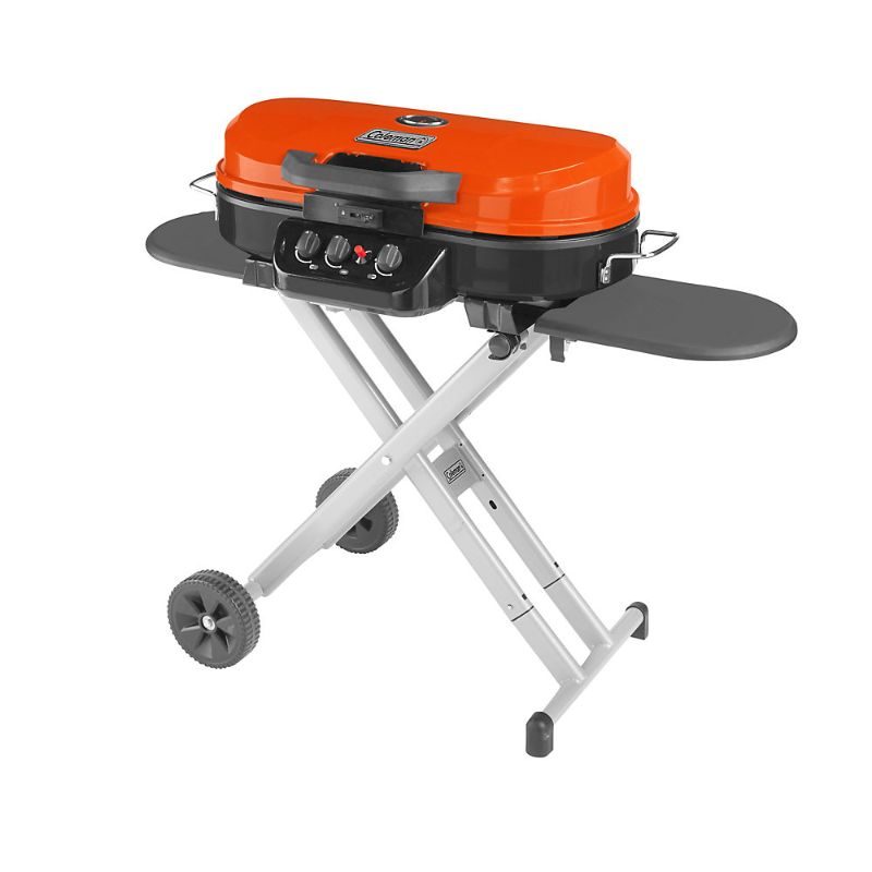 Photo 1 of  Coleman RoadTrip 285 Standup Propane Gas Grill Orange MISSING SCREWS FOR THE LEGS AND WHEELS