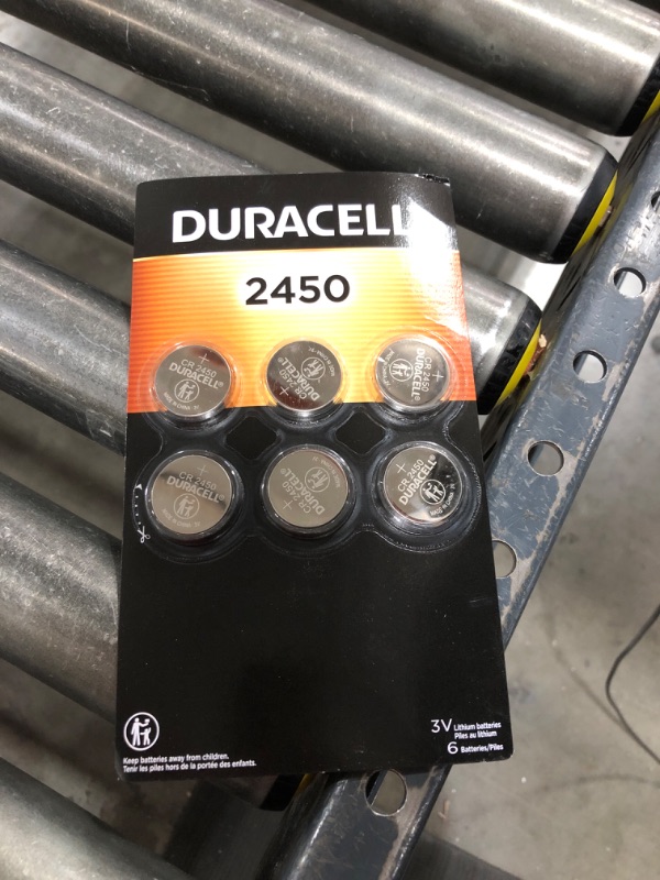 Photo 2 of  Duracell 2450 3V Lithium Battery, 6 Count Pack, Lithium Coin Battery for Medical and Fitness Devices, Watches, and More, CR Lithium 3 Volt Cell 