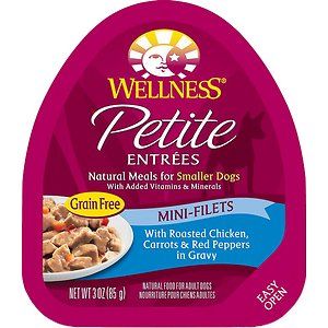 Photo 1 of  Wellness Petite Entrees Mini-Filets with Roasted Chicken, Carrots & Red Peppers in Gravy Grain-Free Wet Dog Food, 3-oz, Case of 24 BEST BY 21 JAN 2026