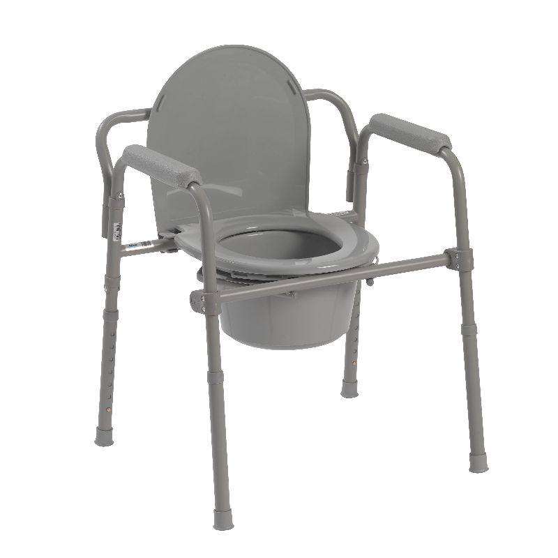 Photo 1 of  Drive Medical Steel Folding Bedside Commode 