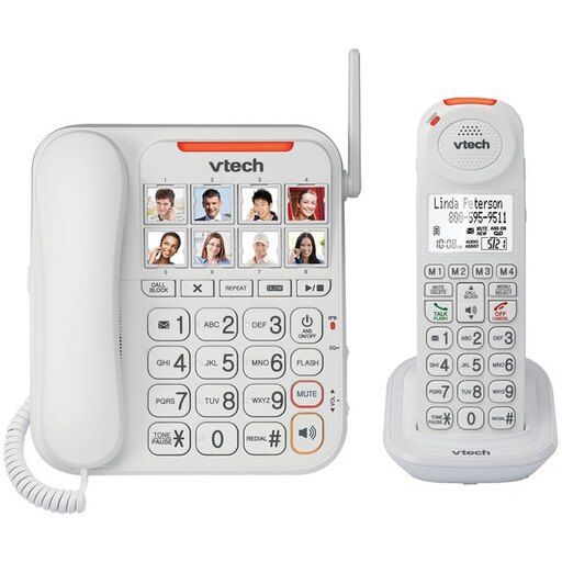 Photo 1 of  VTech Amplified Corded/Cordless Answering System with Big Buttons & Display VTSN5147 