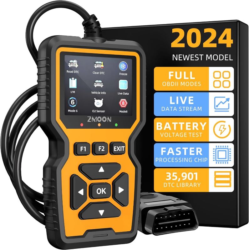 Photo 1 of  ZMOON ZM201 Professional OBD2 Scanner Diagnostic Tool, Enhanced Check Engine Code Reader with Reset OBDII/EOBD Car Diagnostic Scan Tools for All Vehicles After 1996, 2023 Upgraded 