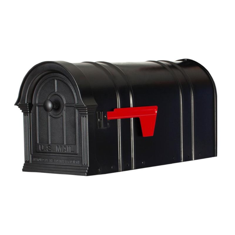 Photo 1 of  Manchester Black Steel and Aluminum Post Mount Mailbox 