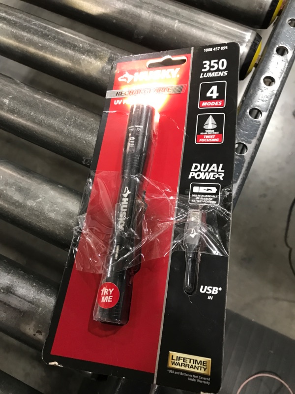 Photo 1 of  350 Lumens Dual Power LED Focusing Penlight with UV, Rechargeable Battery and USB Charging Cord 