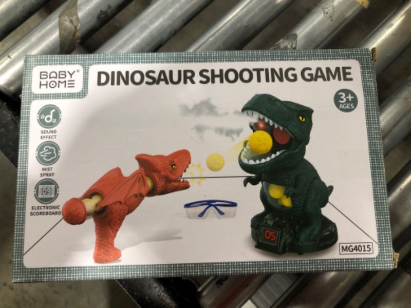 Photo 2 of BABY HOME Babyhome Movable Dinosaur Shooting Toys for Kids 3 4 5 6 7+ Years, Tyrannosaurus Target with Water Mist Spray and Pterosaur Air Pump Foam Blaster(Navy)