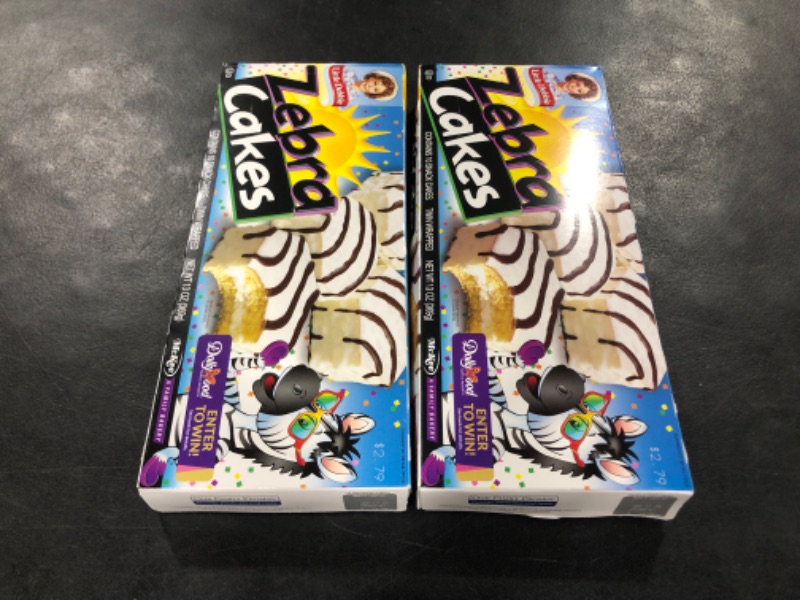 Photo 1 of  2 PACK Little Debbie Zebra Cakes - 10ct/13oz BB 09.17.24
