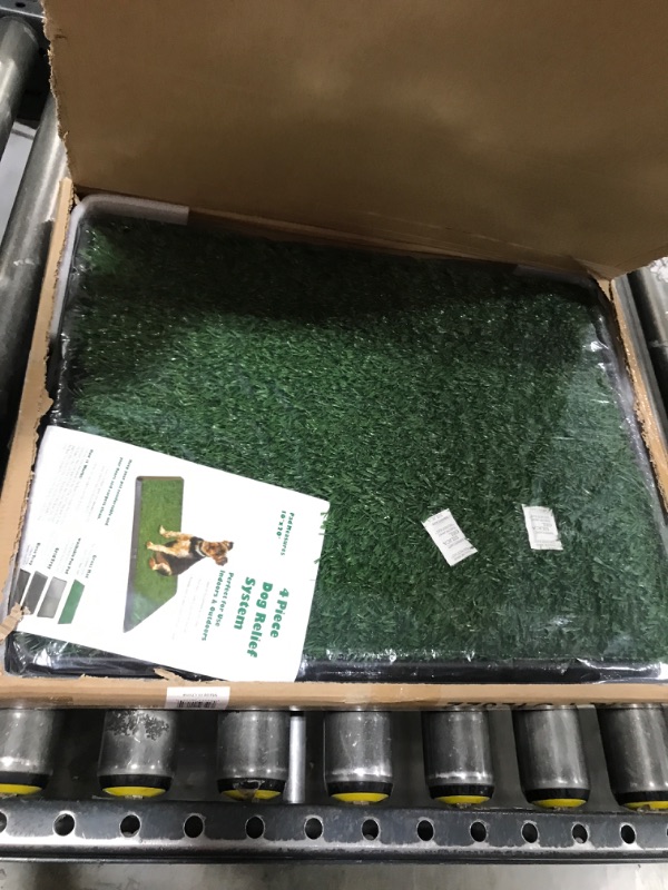 Photo 2 of Artificial Grass Puppy Pee Pad for Dogs and Small Pets - 20x30 Reusable 3-Layer Training Potty Pad with Tray - Dog Housebreaking Supplies by PETMAKER Large 3-Layer System