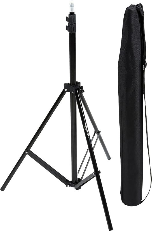 Photo 1 of  Aluminum Light Photography Tripod Stand with Case - 2.8 - 6.7 Feet, Black
