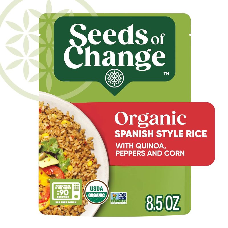 Photo 1 of  SEEDS OF CHANGE Organic Spanish Style Rice 8.5 Ounce (Pack of 12) BEST BY 09 2024