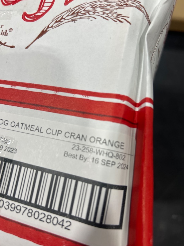 Photo 2 of (Price/Case)Bob S Red Mill Organic Gluten Free Orange Cranberry Oatmeal Cup 2.47 Ounce Cup - 12 per Case
