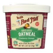 Photo 1 of (Price/Case)Bob S Red Mill Organic Gluten Free Orange Cranberry Oatmeal Cup 2.47 Ounce Cup - 12 per Case
