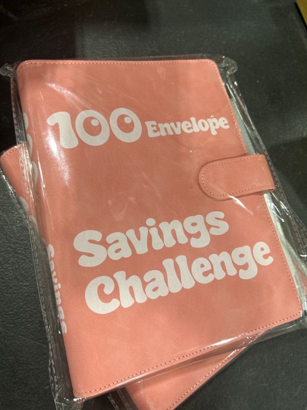 Photo 2 of 100 Envelopes Money Saving Challenge Binder, A5 Savings Challenges Book with Cash Envelopes, Savings Budget Binder for Budgeting and Saving $5050, Pink
