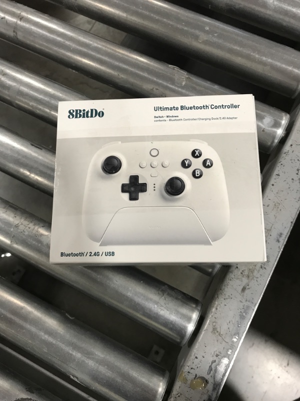 Photo 3 of 8Bitdo Ultimate Bluetooth Controller with Charging Dock, Wireless Pro Controller for Switch, Windows and Steam Deck (White)