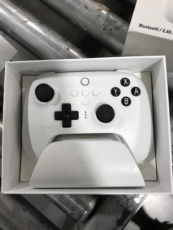 Photo 2 of 8Bitdo Ultimate Bluetooth Controller with Charging Dock, Wireless Pro Controller for Switch, Windows and Steam Deck (White)