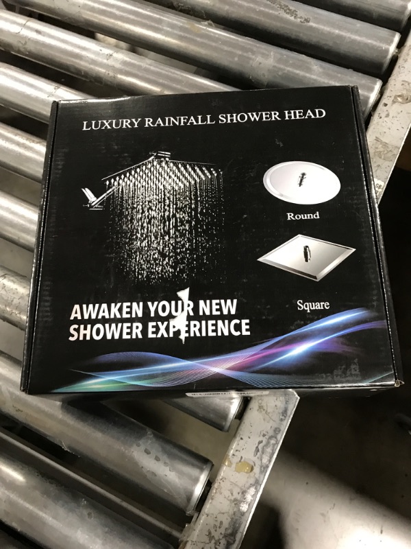 Photo 4 of 10 Inch High Pressure Rainfall Shower Head/Handheld Shower Combo with 11 Inch Extension Arm, 9 Settings Adjustable Anti-leak with Holder/Hose, Height/Angle Adjustable, Chrome
