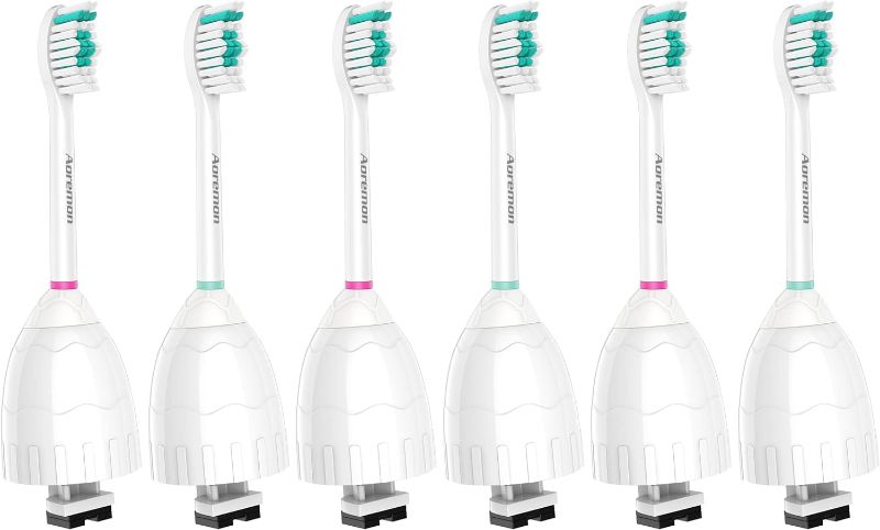 Photo 1 of Aoremon Replacement Toothbrush Heads Compatible with Philips sonicare E-Series, 6 Pack Replacement Brush Heads Come with Caps
