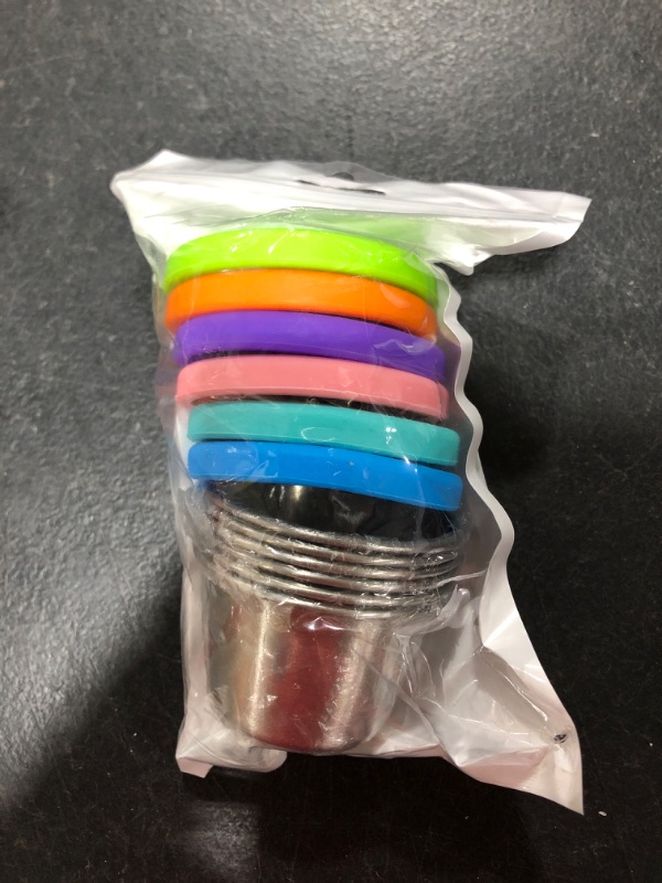 Photo 1 of 6Pack 2.4oz Small Condiment Containers with Lids, Salad Dressing Container To Go, Stainless Steel Sauce Container with Silicone Lids, Leakproof, Reusable, Small Dipping Sauce Cups with Lids