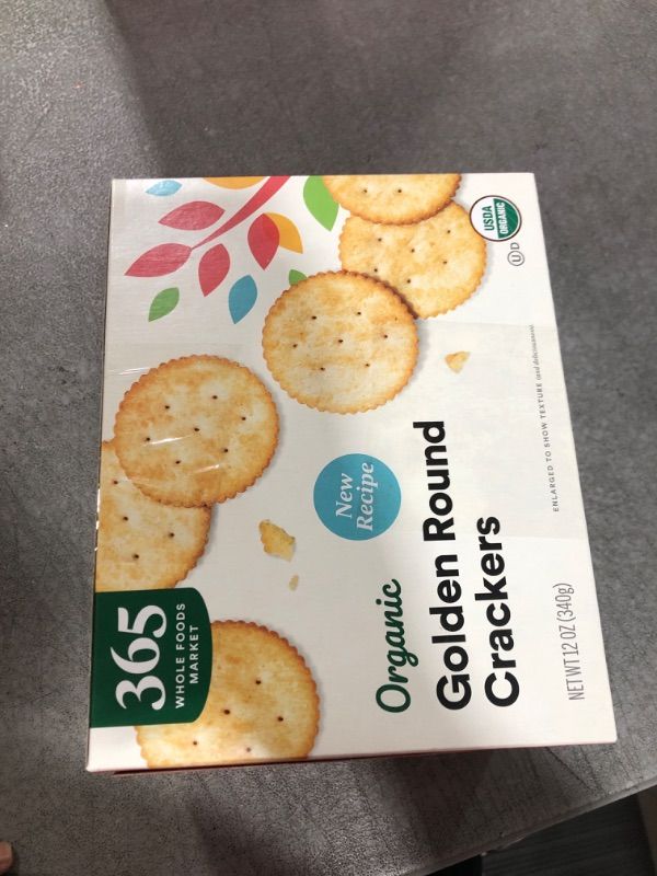 Photo 2 of 365 by Whole Foods Market, Organic Golden Round Crackers, 12 Ounce (2 Packs)