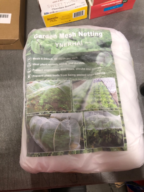 Photo 2 of 10 * 50FT Garden Mesh Netting Barrier, Ultra Fine Plant Netting for Garden Protection, Garden Net Fruit Tree Netting for Vegetable Blueberry Bushes Plant Row Cover Screen Protection