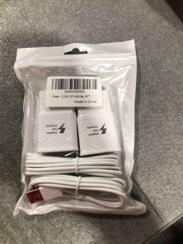 Photo 1 of Android Phone Charger, 2 Pack 15W USB C Adaptive Fast Charging Block with 4FT Cable for Samsung Galaxy S24/S23/S23 Ultra/S22/S21/S20/S20+/S10/S10+/S10e/S9/S9+/S8/S8Plus/Edge/Active/Note 8/9/10/20