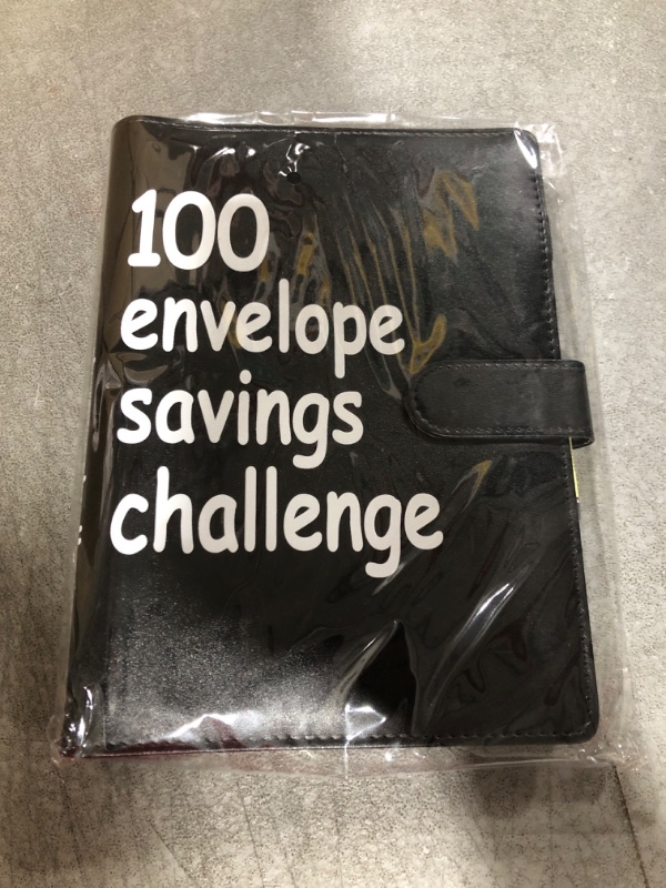 Photo 2 of 100 Envelopes Money Saving Challenge?A5 Money Saving Binder with Cash Envelopes?Easy and Fun Way to Save $5,050,Budget Book Binder for Budgeting Planner with 25 Clear Reusable Slot (Black)