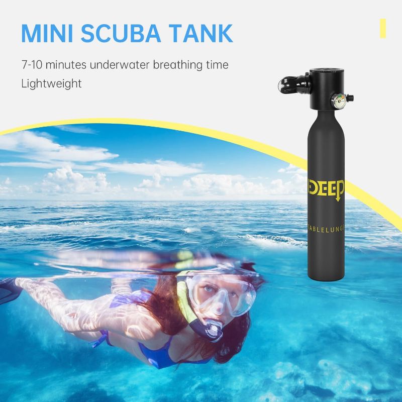 Photo 1 of  Scuba Tank Diving, 0.5L Capacity Mini Scuba Tank,Dive Portable Lungs for 7-10 Minutes Underwater Breathing, Diving Lung Tank Suitable for Emergency Rescue, Underwater Exploration 