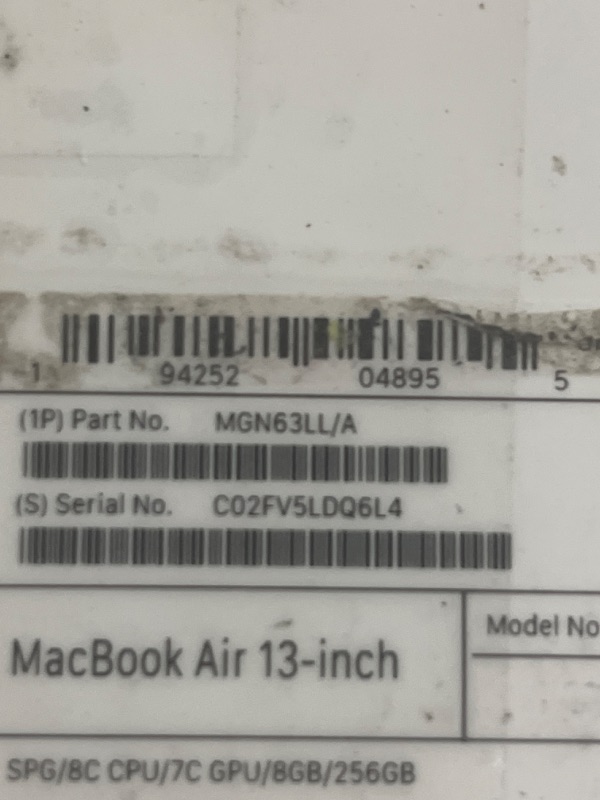 Photo 6 of *** FUNCTIONAL ONLY WHEN PLUGGED IN*** --- Apple 2022 MacBook Air M2 Chip (13-inch, 8GB RAM, 256GB SSD Storage) (QWERTY English) Space Gray ---*** FUNCTIONAL ONLY WHEN PLUGGED IN***