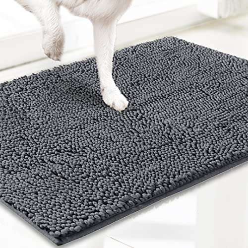 Photo 1 of  Premium Quality & Highly Absorbent Chenille Non Slip Microfiber Bathroom Rugs Extra Soft Magic Door Mat for Home Use, Pets, Patio 30 X 19 INCH