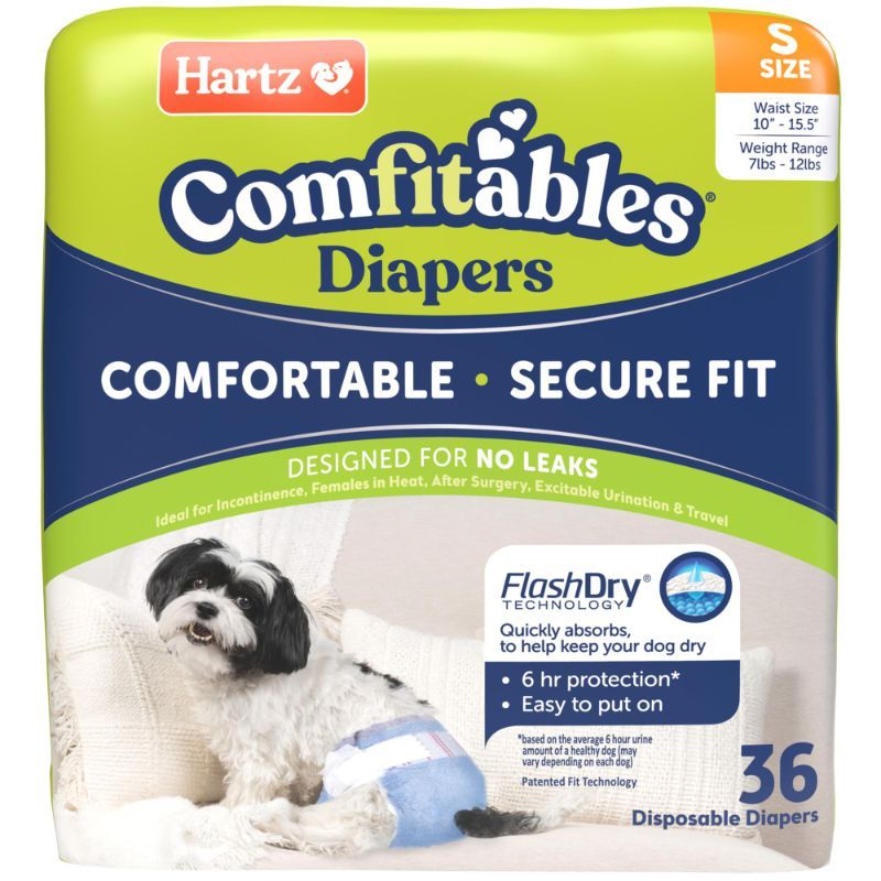 Photo 1 of *BAG OPENED UNKNOWN  IF MISSING**
Hartz Disposable Dog Diapers, Size S 36 count, Comfortable & Secure Fit, Easy to Put On