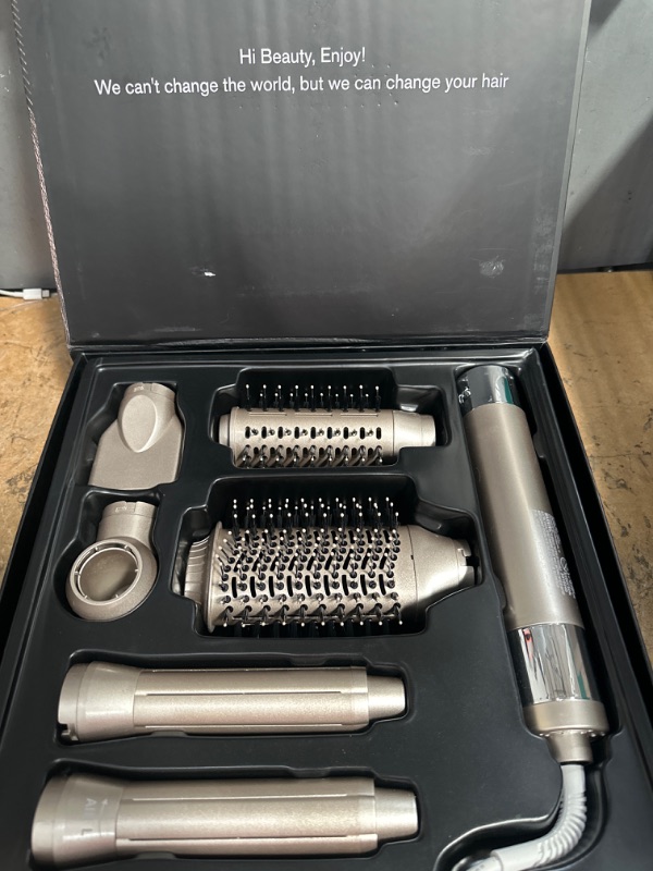 Photo 2 of [500 Million Negative lons] Hair Dryer Brush 6 in 1, 140,000 RPM One Step Professional Hot Air Brush Set for Fast Drying, Curling Drying, Straightening Combing, Best for Straight and Wavy Hair