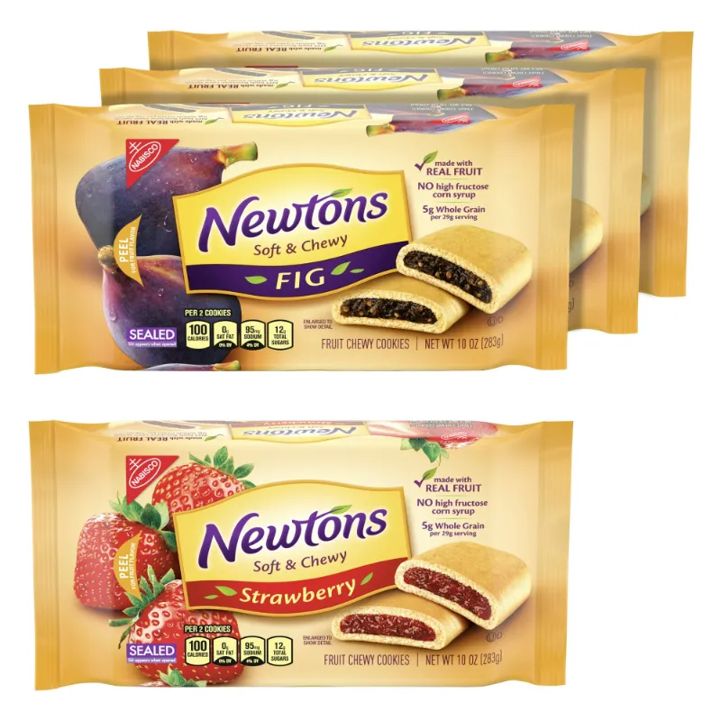 Photo 1 of *10/24/2024* Newtons Soft & Fruit Chewy Fig & Strawberry Cookies Variety Pack, (Fig Bars, Strawberry Bars), 4 Packs
