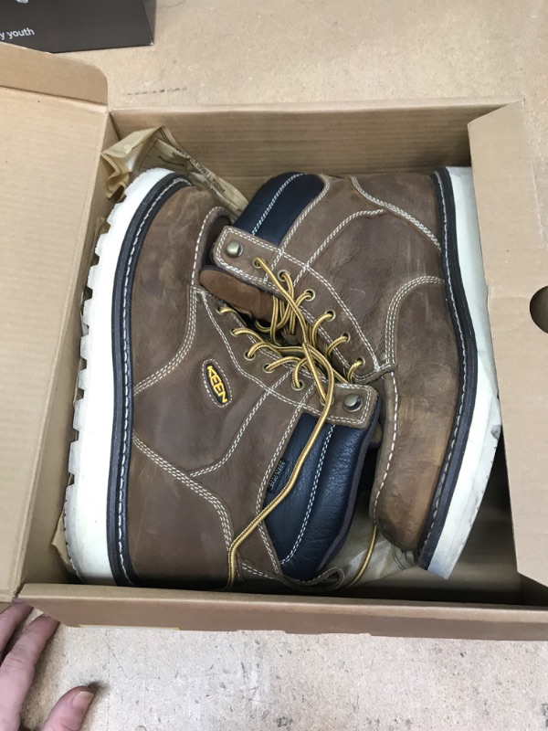 Photo 2 of ***READ NOTES***
KEEN Utility Men's Cincinnati 6" Waterproof Soft Toe Wedge Work Boots, Belgian/Sandshell, 11.5-MISSING INSERTS