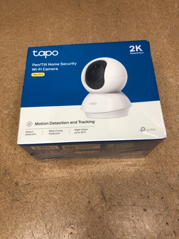 Photo 2 of *FACTORY SEALED* TP-Link Tapo 2K Pan/Tilt Indoor Security WiFi Camera, Baby & Pet Camera w/ 360° Motion Tracking, 2-Way Audio, Night Vision, Cloud & Local Storage (Up to 256 GB), Works w/ Alexa & Google (Tapo C210)