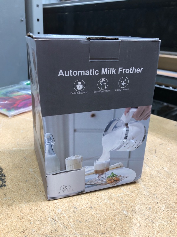 Photo 2 of * MISSING PARTS* Electric Milk Frother, 4 in 1 Milk Frother and Steamer, Milk Steamer,16.9OZ/500ml Automatic Warm and Cold Foam Maker for Coffee,Latte, Cappuccino, Macchiato, Hot Chocolate, Dishwasher Safe (White)