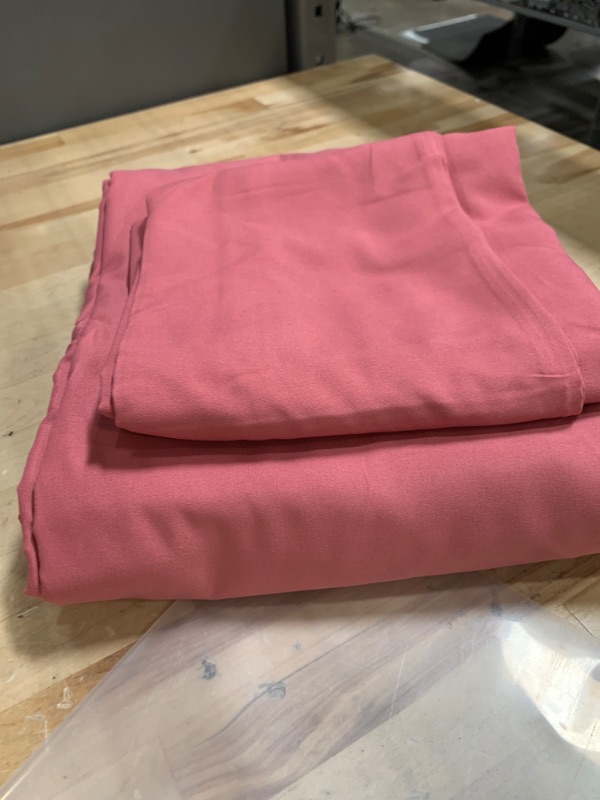 Photo 2 of Bed Sheet Set  size  Pink) 1 Flat Sheet,1 Fitted Sheet and 2 Pillow Cases,Brushed Microfiber Luxury Bedding full size 