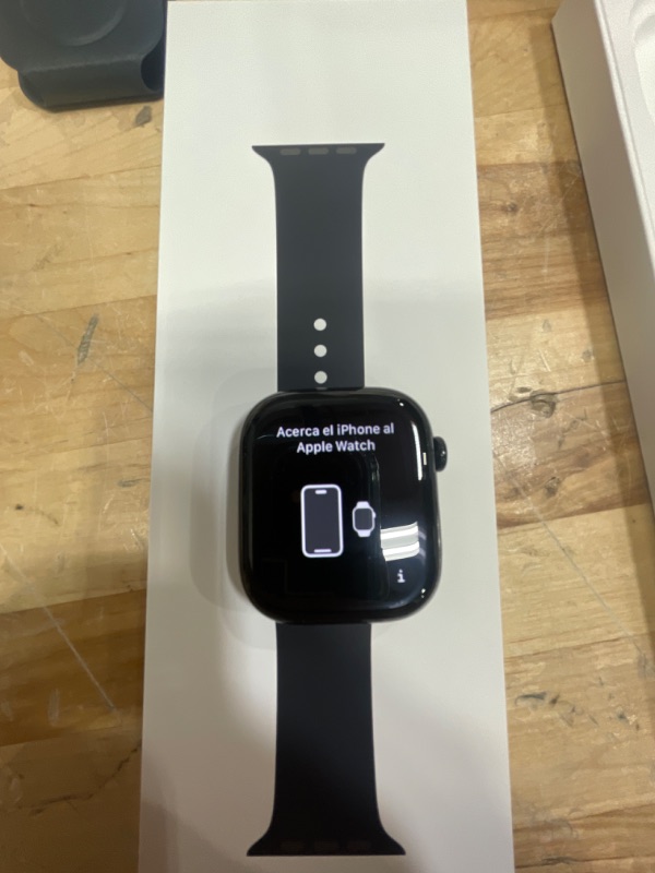 Photo 2 of Apple Watch Series 10 [GPS 46mm case] Smartwatch with Jet Black Aluminium Case with Black Sport Band - M/L. Fitness Tracker, ECG App, Always-On Retina Display, Water Resistant