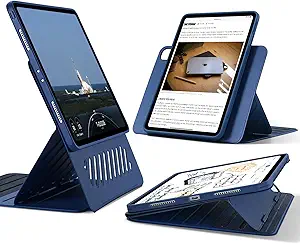 Photo 1 of 
ESR for iPad Pro 12.9 Case (6th/5th Generation, 2022/2021), Removable Magnetic Cover, Adjustable Portrait/Landscape Stand with Raised Display View, 9 Standing Angles, Shift Series, Blue