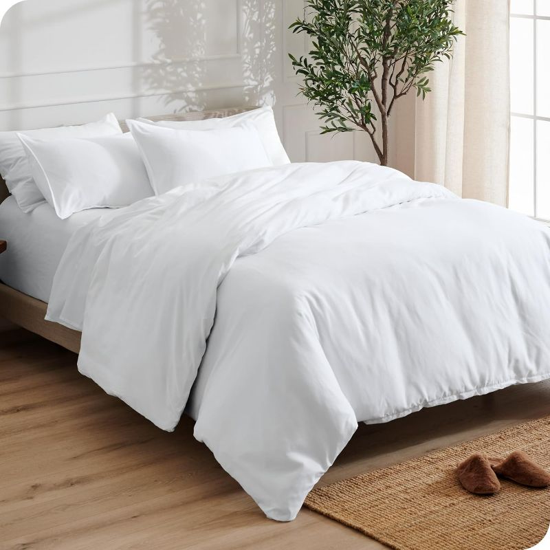 Photo 1 of  Duvet Cover King Size - Premium 1800 Super Soft Duvet Covers Collection -   2 Pillow Slips, White (NO COMFORTER)