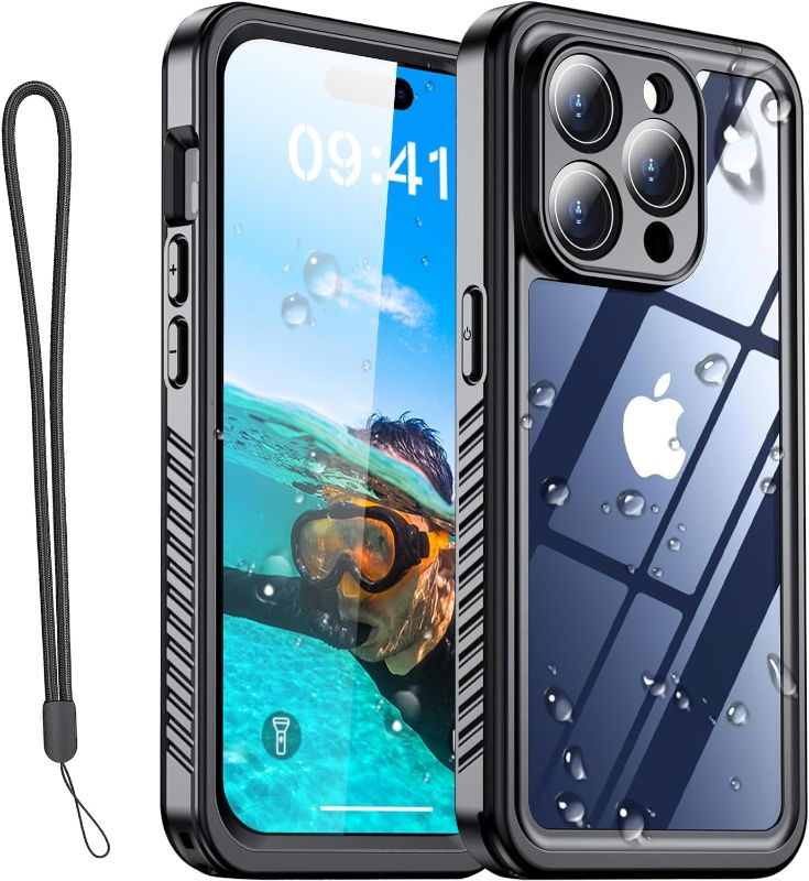 Photo 1 of AICase Waterproof Case for iPhone 15 Pro Max(6.7") Snowproof,Dustproof and Shockproof, IP68 Certified Full Body Protection Fully Sealed Underwater Cover for iPhone 15 Pro Max 6.7"_3