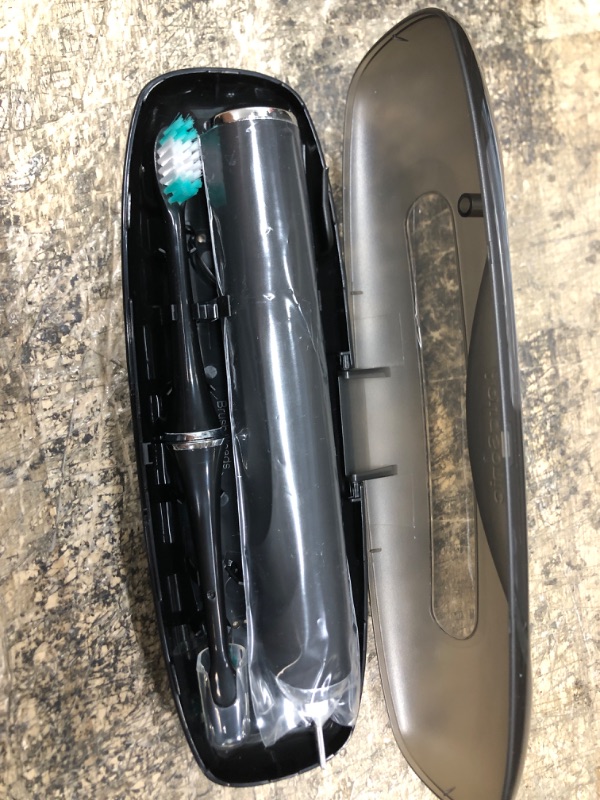 Photo 2 of Aquasonic Black Series+ - Ultra Whitening 40,000 VPM Rechargeable Electric Toothbrush – ADA Accepted - Wireless Charging Glass - 6 Proflex Brush Heads & Travel Case – 4 Modes & Smart Timer