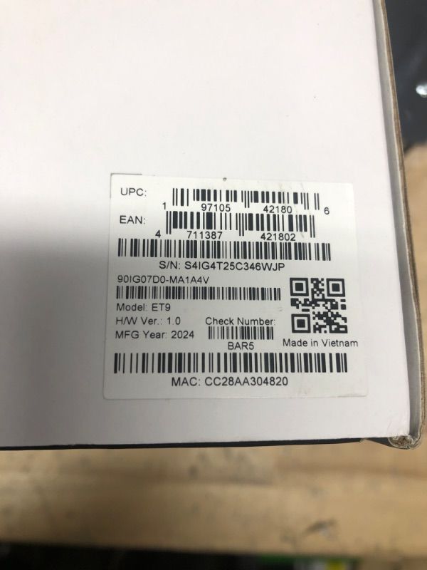 Photo 2 of ASUS ZenWiFi Whole-Home Tri-band Mesh WiFi 6E System (ET9 2PK), Coverage up to 5,500 sq.ft, 7800Mbps, new 6GHz band, AiMesh, Lifetime Free Internet Security, Parental Control, EasySetup, Instant Guard---SN---S4IG4T25C346WJP
