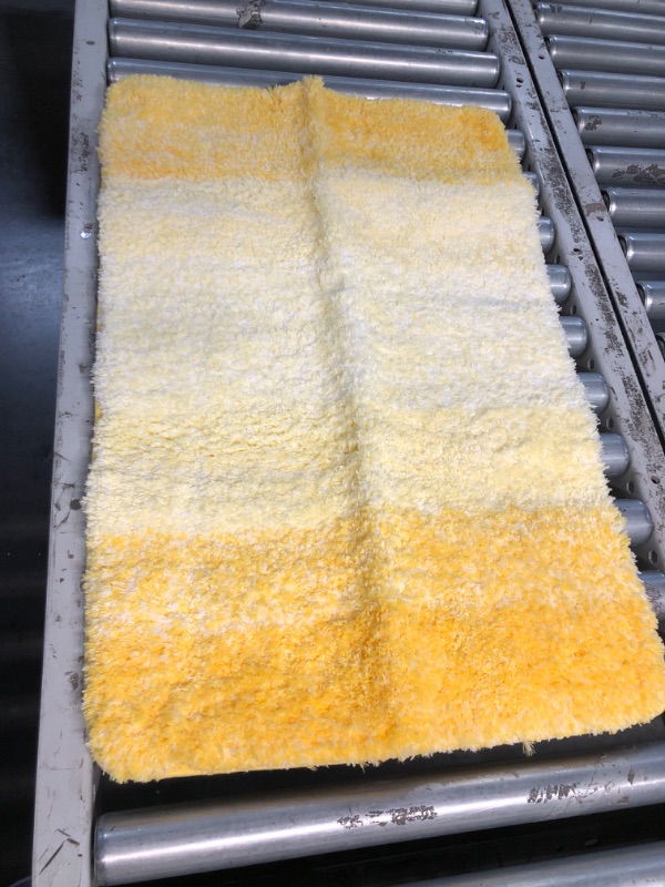 Photo 2 of (READ FULL POST) OLANLY Bathroom Rug Mat 30x20, Extra Soft and Absorbent Microfiber Bath Rugs, Non-Slip Plush Shaggy Bath Carpet, Machine Wash Dry, Bath Mats for Bathroom Floor, Tub and Shower, Yellow
