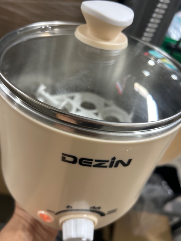 Photo 4 of (READ FULL POST) Dezin Electric Pot, 1.6L Ramen Cooker, Hot Pot Electric Stainless Steel, Multifunctional Electric Cooker for Egg, Pasta, Soup, Porridge, Oatmeal with Temperature Control and Keep Warm Function