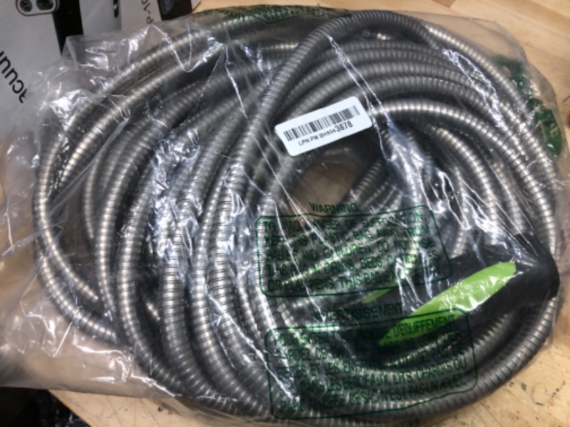 Photo 2 of 360 GADGET Garden Hose - Water Hose 50 FT with Swivel Handle & 8 Function Nozzle, Flexible, Heavy Duty, No Kink, Lightweight Metal Hose for Outdoor, Yard, 304 Stainless Steel