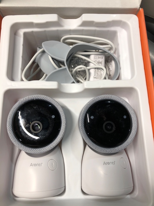 Photo 4 of ARENTI Split-Screen Video Baby Monitor, Audio Monitor with Two 2K UHD WiFi Cameras,5" Color 720P Display,Night Vision,Cry Detection,Motion Detection,Temp&Humidity Sensor,Two Way Talk,App Control