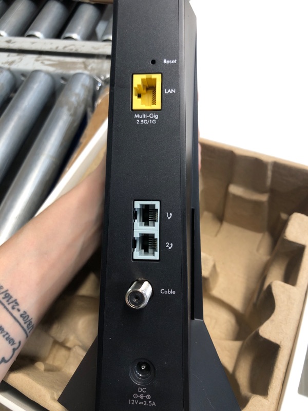 Photo 3 of ***MISSING PIECES/ SEE NOTES***
NETGEAR Nighthawk Multi-Gig Cable Modem for Xfinity Voice (CM2050V) – for Cable Plans up to 2.5Gbps - DOCSIS 3.1-2 Phone Lines